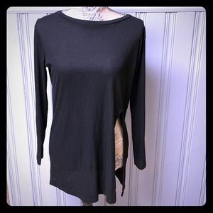 DIVIDED black summer tunic sweater